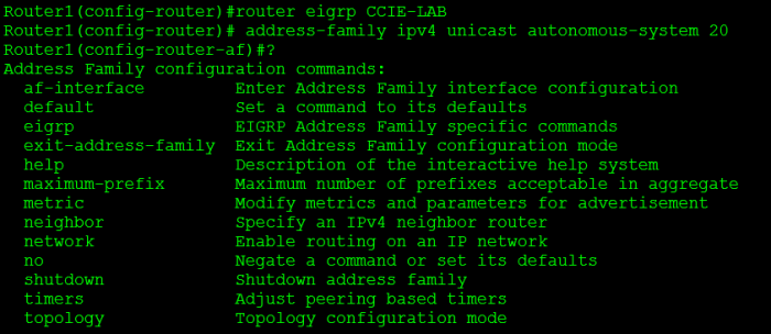 EIGRP-AF-Config-Mode